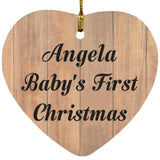 Angela Baby's First Christmas - Heart Ornament C