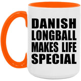 Danish Longball Makes Life Special - 15oz Accent Mug Orange