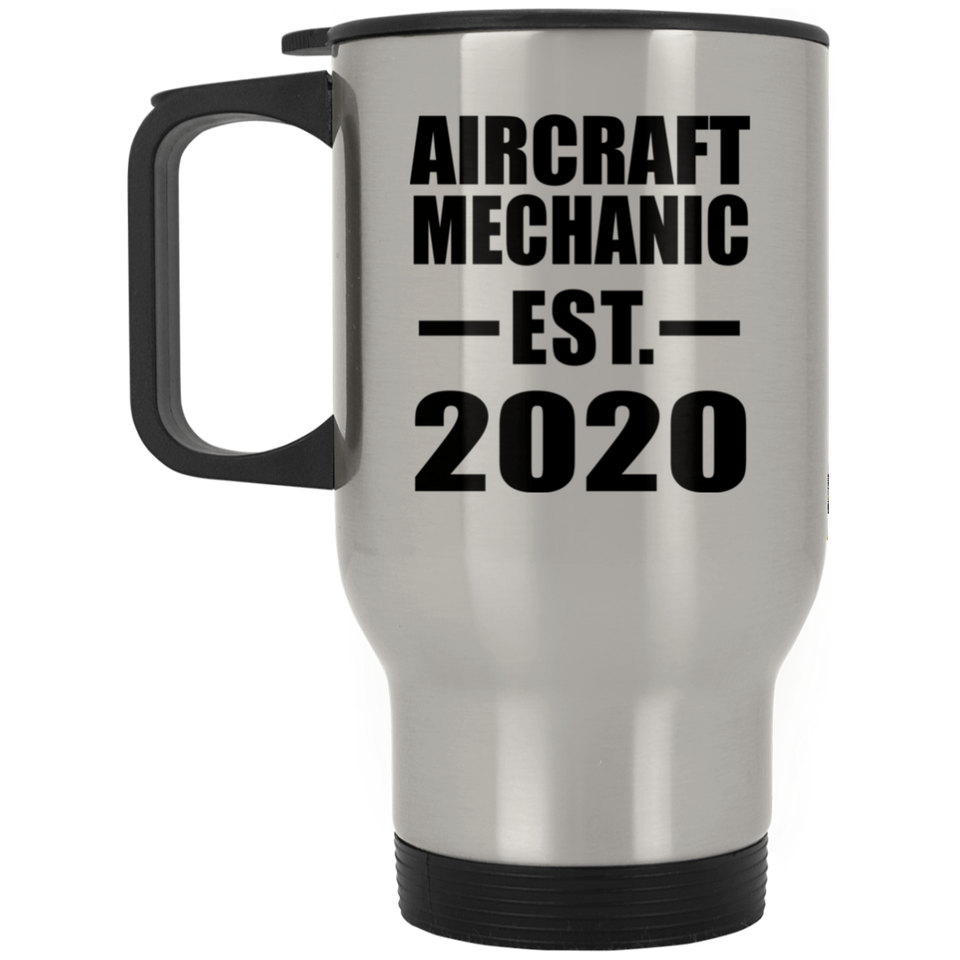Aircraft Mechanic Established EST. 2020 - Silver Travel Mug