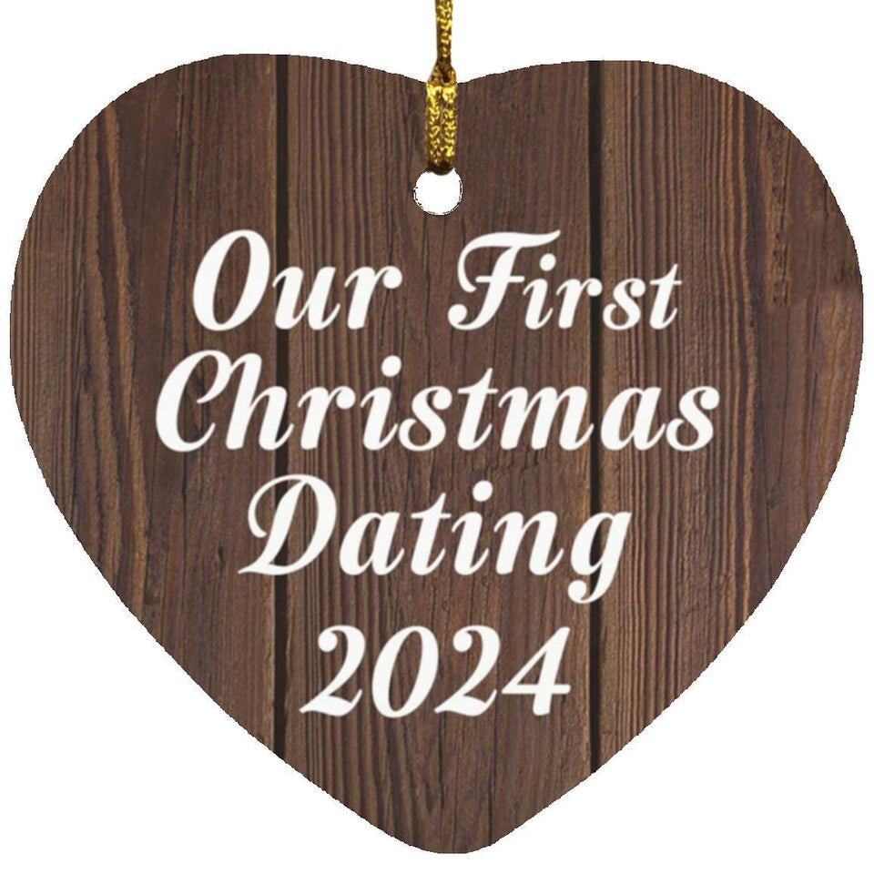 Our First Christmas Dating 2024 - Heart Ornament D