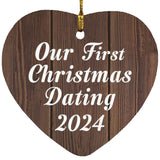 Our First Christmas Dating 2024 - Heart Ornament D
