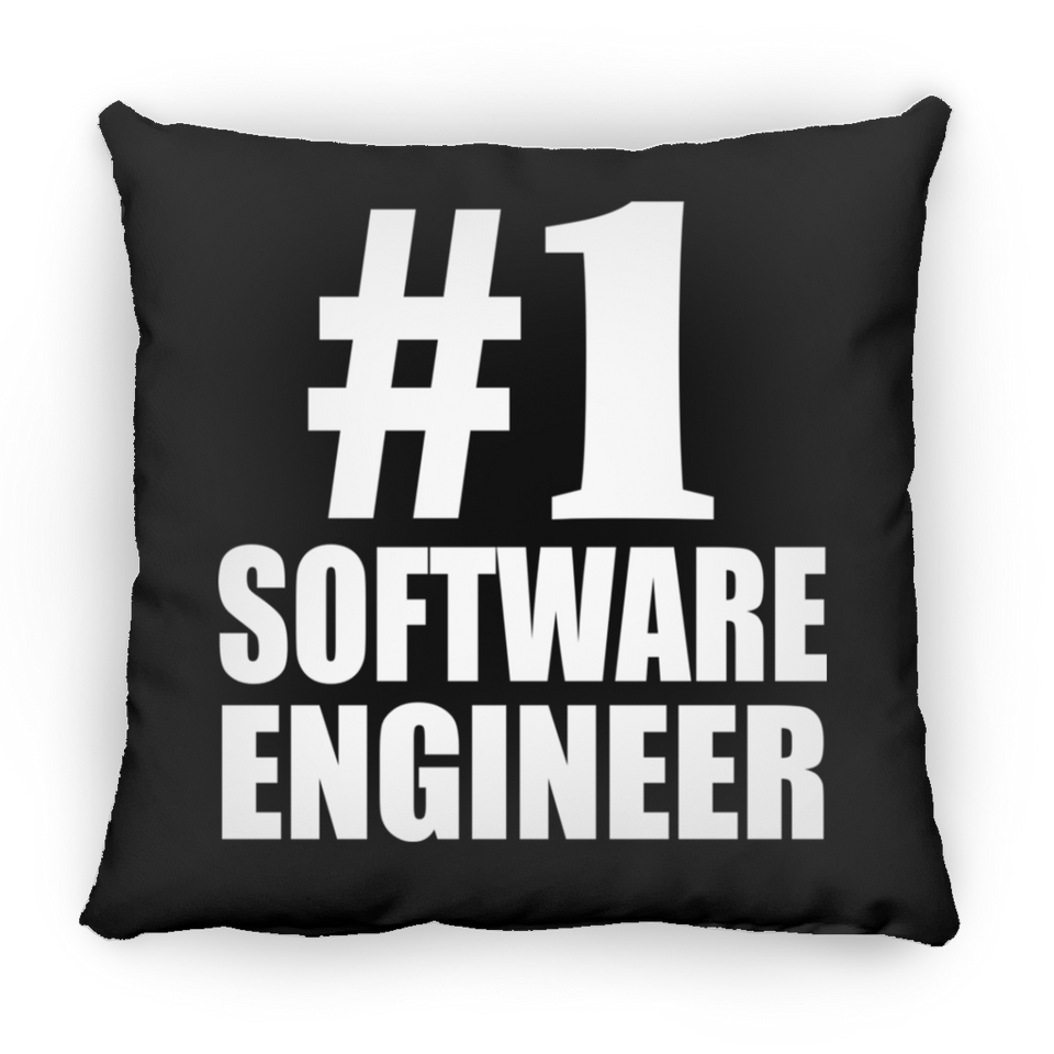 Number One #1 Software Engineer - Throw Pillow Black