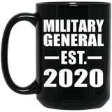 Military General Established EST. 2020 - 15oz Coffee Mug Black
