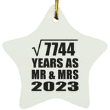 88th Anniversary Square Root of 7744 Years As Mr & Mrs 2023 - Star Ornament