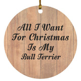 All I Want For Christmas Is My Bull Terrier - Circle Ornament C