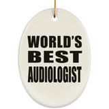 World's Best Audiologist - Oval Ornament