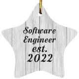 Software Engineer Established Est. 2022 - Star Ornament F