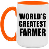 World's Greatest Farmer - 15oz Accent Mug Orange