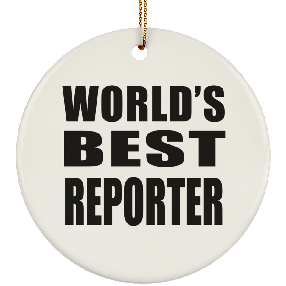 World's Best Reporter - Circle Ornament