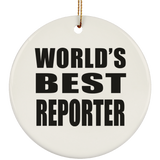 World's Best Reporter - Circle Ornament