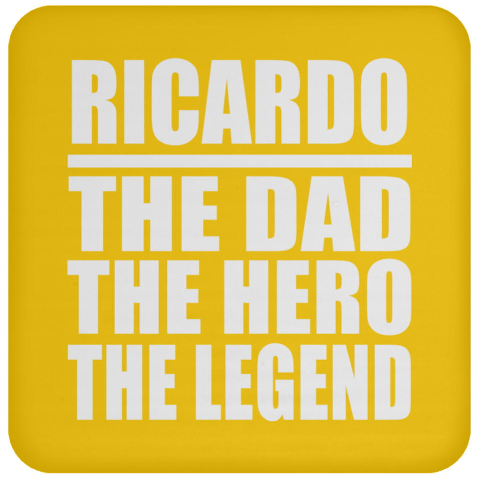 Ricardo The Dad The Hero The Legend - Drink Coaster