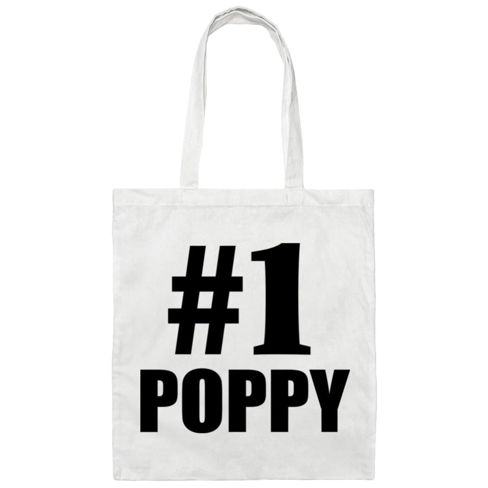 Number One #1 Poppy - Tote Bag White
