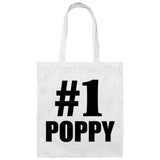 Number One #1 Poppy - Tote Bag White