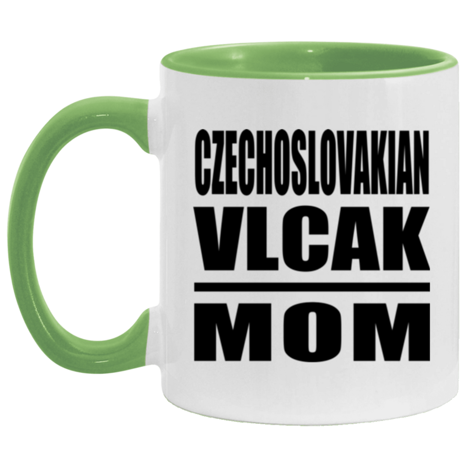 Czechoslovakian Vlcak Mom - 11oz Accent Mug Green