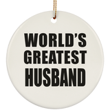 World's Greatest Husband - Circle Ornament