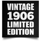 118th Birthday Vintage 1906 Limited Edition - Poster Square