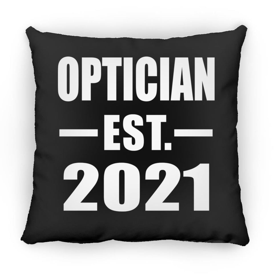 Optician Established EST. 2021 - Throw Pillow Black