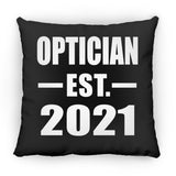 Optician Established EST. 2021 - Throw Pillow Black