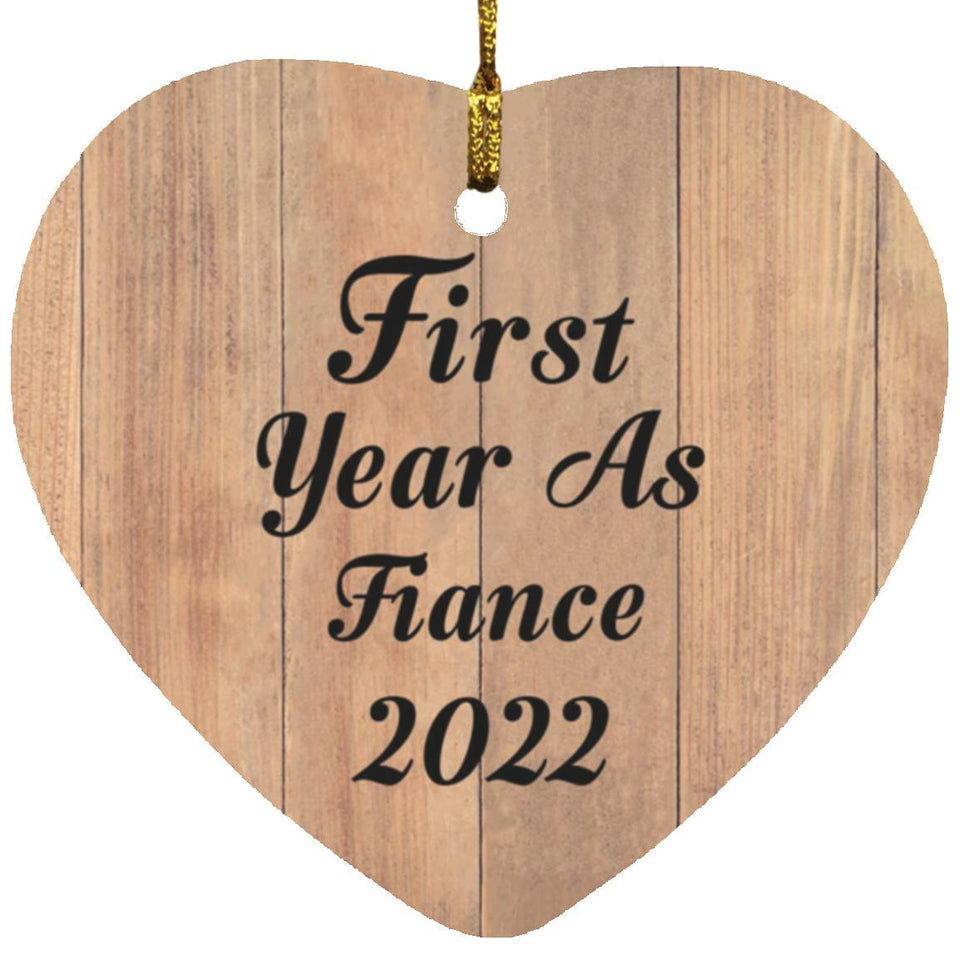 First Year As Fiance 2022 - Heart Ornament C