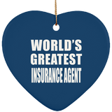 World's Greatest Insurance Agent - Heart Ornament