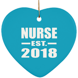 Nurse Established EST. 2018 - Heart Ornament
