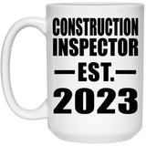Construction Inspector Established EST. 2023 - 15oz Coffee Mug