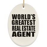 World's Greatest Real Estate Agent - Oval Ornament