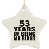 53rd Anniversary 53 Years Of Being Mr Right - Star Ornament