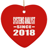 Systems Analyst Since 2018 - Heart Ornament