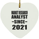 Market Research Analyst Since 2021 - Heart Ornament