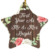 First Year As Mr & Mrs Knight - Star Ornament A