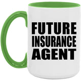 Future Insurance Agent - 15oz Accent Mug Green