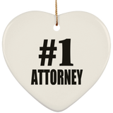 Number One #1 Attorney - Heart Ornament