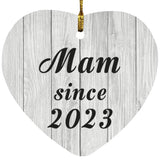 Mam Since 2023 - Heart Ornament F