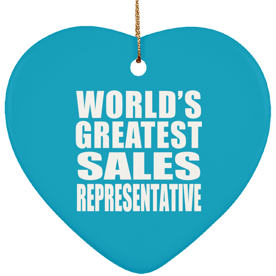 World's Greatest Sales Representative - Heart Ornament