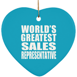 World's Greatest Sales Representative - Heart Ornament