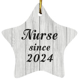 Nurse Since 2024 - Star Ornament F