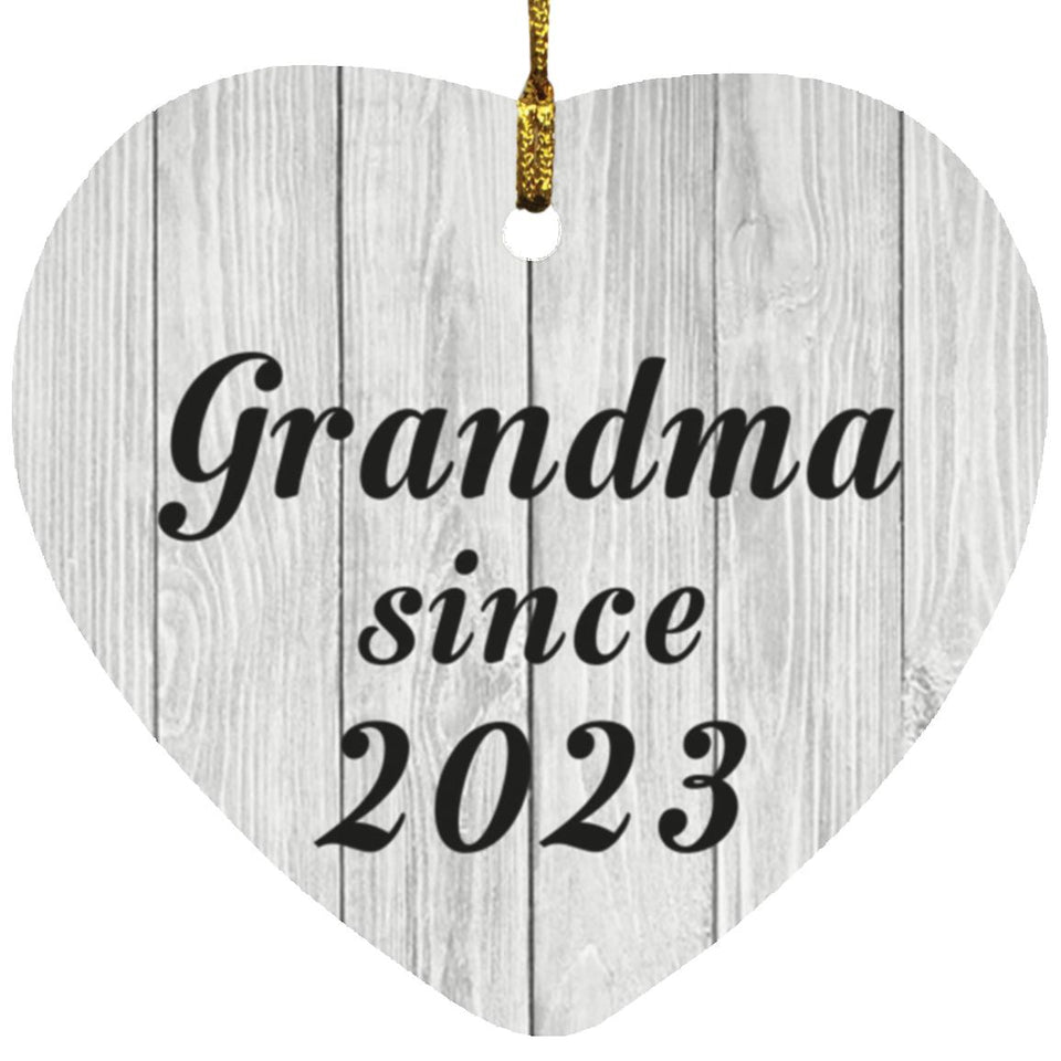 Grandma Since 2023 - Heart Ornament F