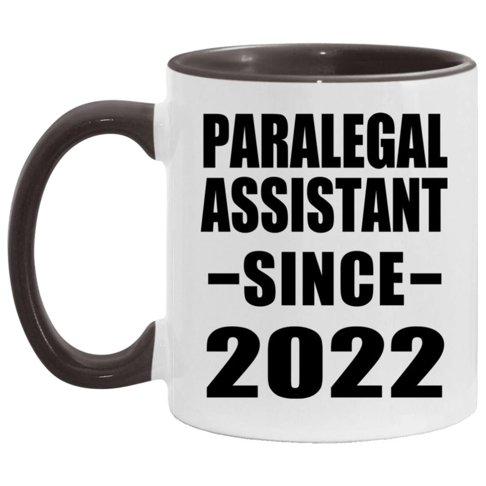 Paralegal Assistant Since 2022 - 11oz Accent Mug Black
