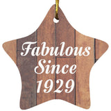 95th Birthday Fabulous Since 1929 - Star Ornament E