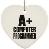 A+ Computer Programmer - Heart Ornament