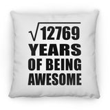 113th Birthday Square Root of 12769 Years of Being Awesome - Throw Pillow