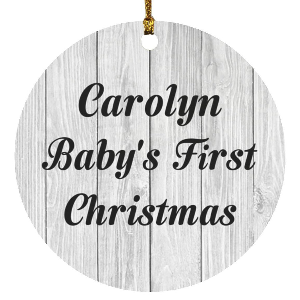 Carolyn Baby's First Christmas - Circle Ornament F