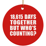 51st Anniversary 18,615 Days Together But Who's Counting - Circle Ornament