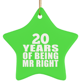 20th Anniversary 20 Years Of Being Mr Right - Star Ornament