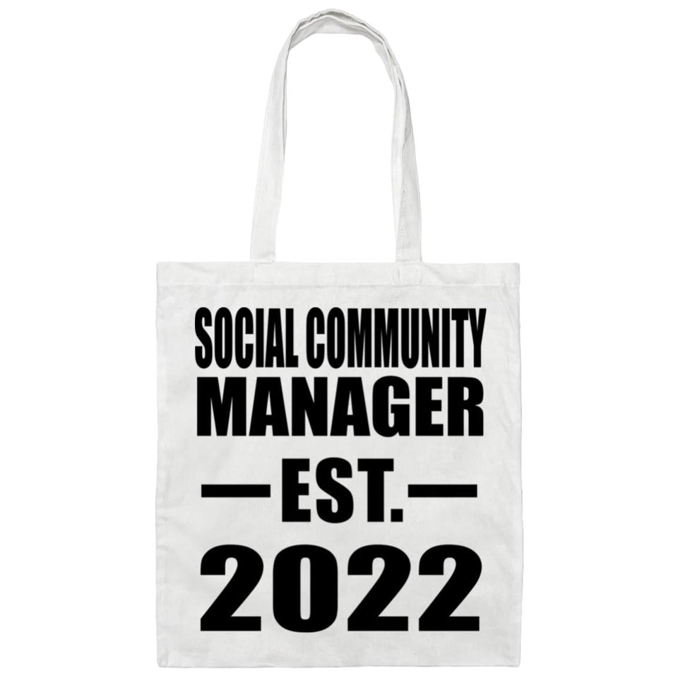 Social Community Manager Established EST. 2022 - Tote Bag White
