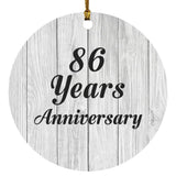 86th Anniversary 86 Years Anniversary - Circle Ornament F