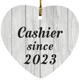 Cashier Since 2023 - Heart Ornament F