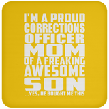 Proud Corrections Officer Mom Of Awesome Son - Drink Coaster