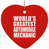 World's Greatest Automobile Mechanic - Heart Ornament